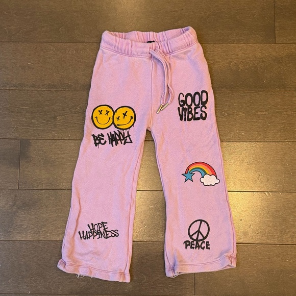 Flowers by Zoe Other - Flowers by Zoe Pink Graphic Sweatpants - Good Vibes